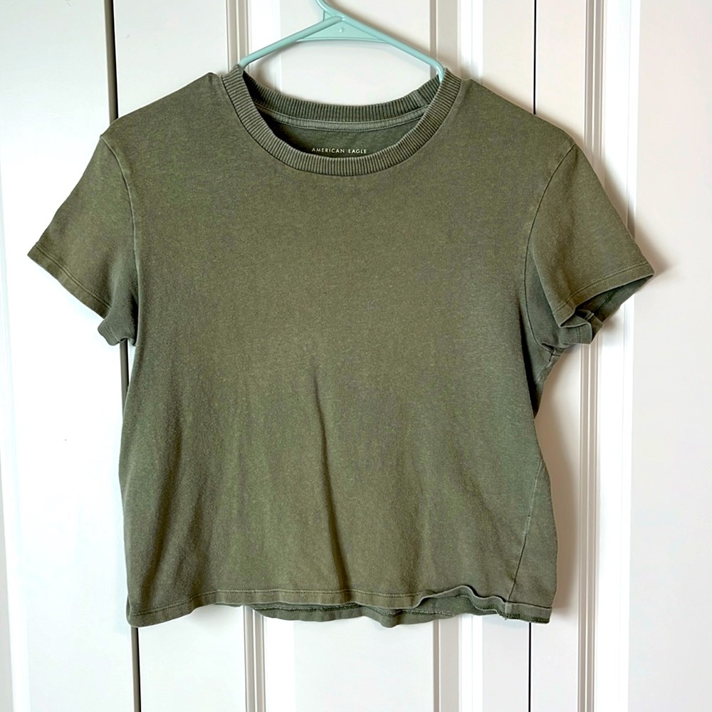 Green American Eagle crop top